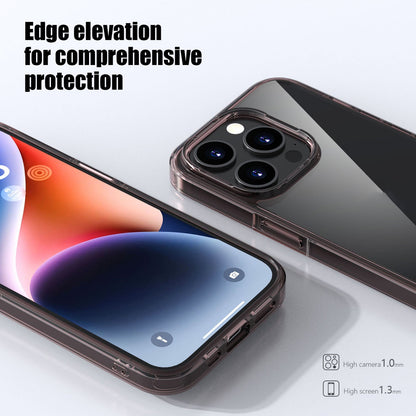 ELECTROPRIME For iPhone 15 iPAKY Aurora Series Shockproof PC + TPU Protective Phone Case(Transparent Black)
