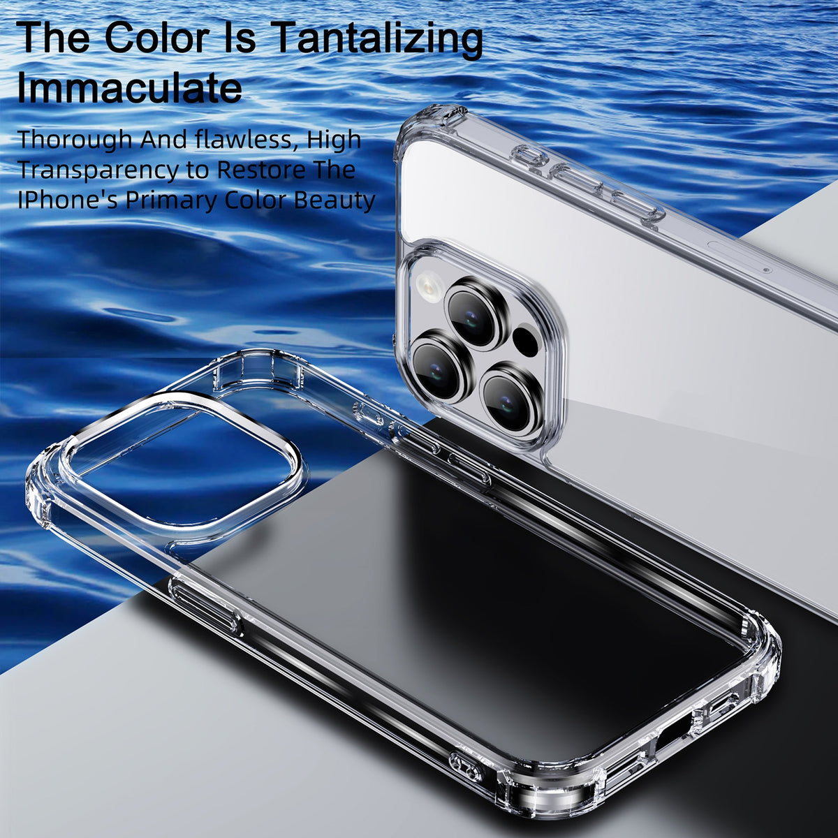 ELECTROPRIME For iPhone 15 Plus iPAKY Crystal Clear Series Shockproof PC + TPU Protective Phone Case(Transparent)