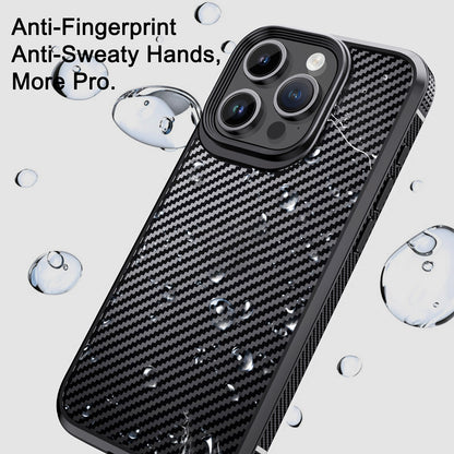 ELECTROPRIME For iPhone 15 Plus iPAKY MG Series Carbon Fiber PC + TPU Protective Phone Case(Blue)
