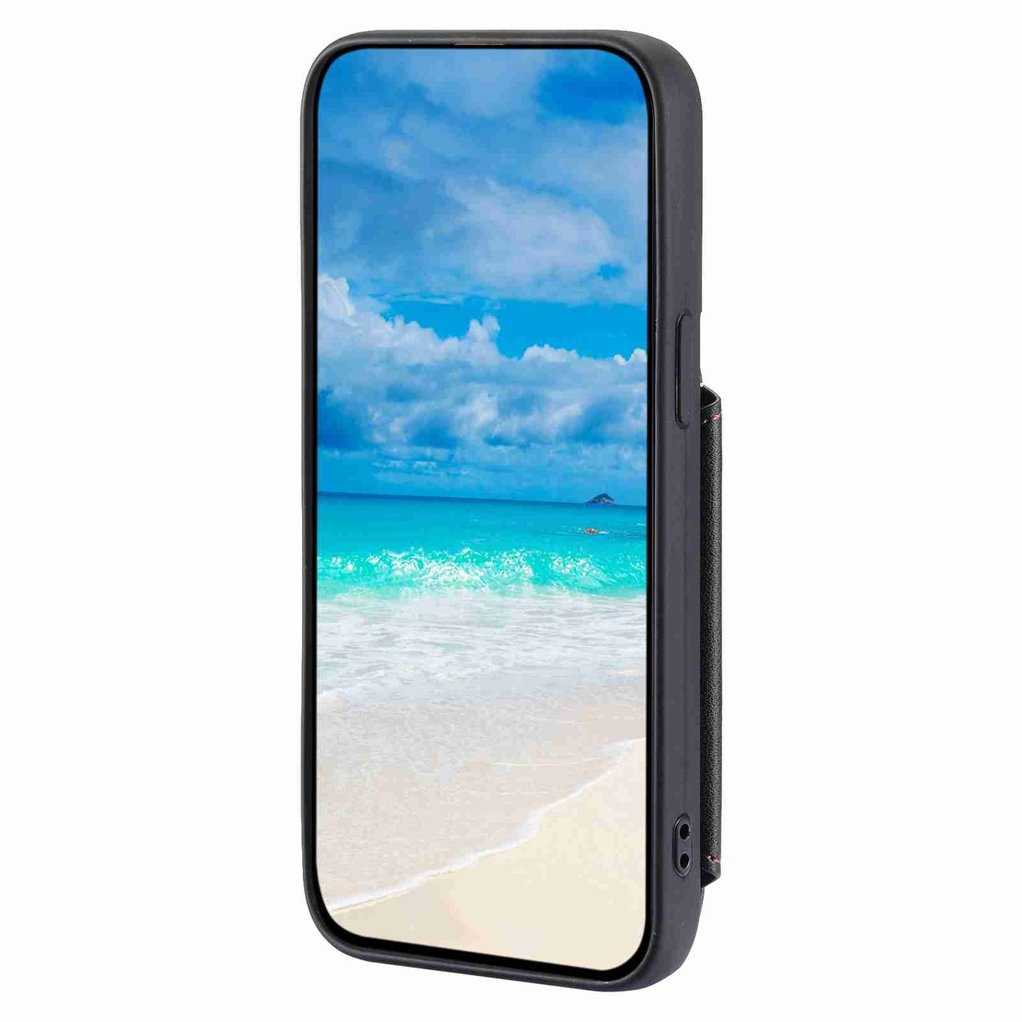 ELECTROPRIME For iPhone 15 Zipper Card Slots RFID Phone Case(Black)