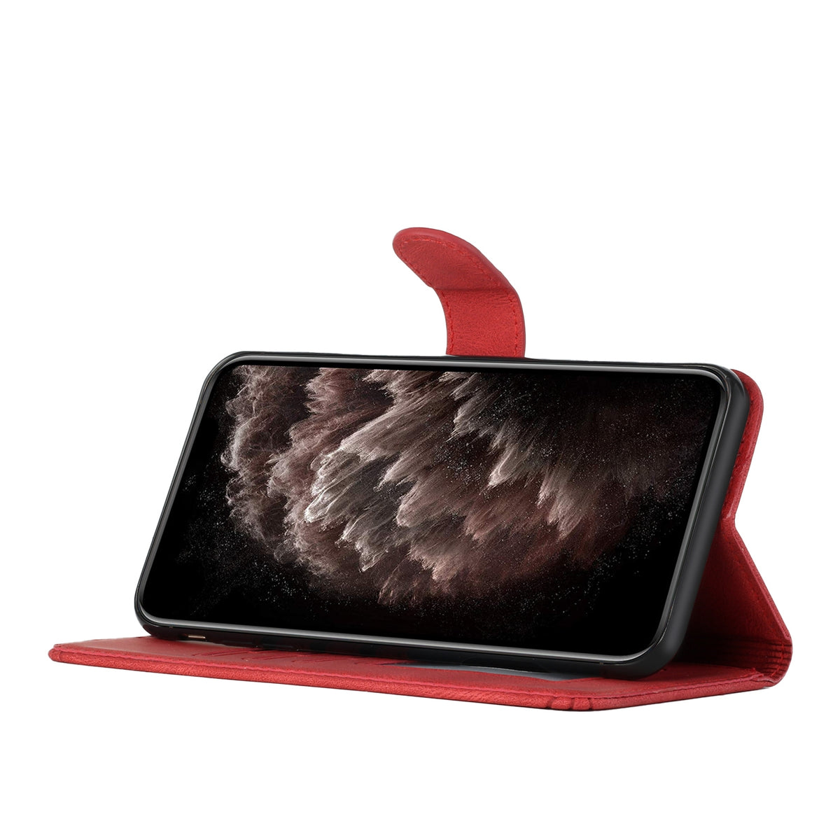 ELECTROPRIME For iPhone 15 Plus Cubic Skin Feel Flip Leather Phone Case(Red)