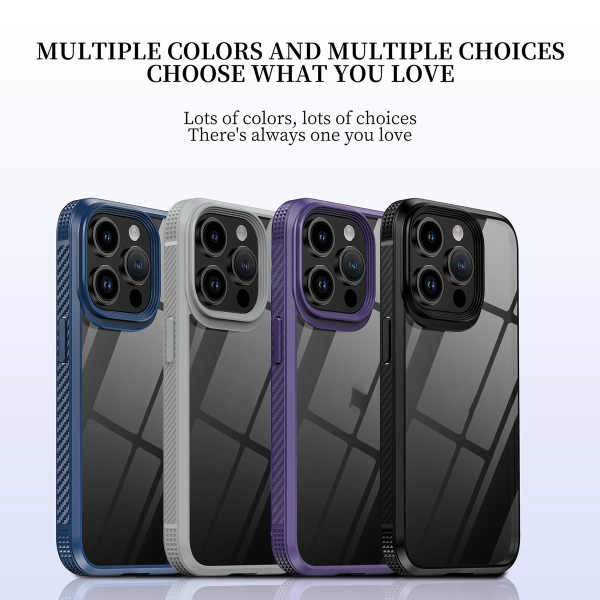 ELECTROPRIME For iPhone 15 Plus iPAKY MG Series Transparent PC+TPU Phone Case(Purple)