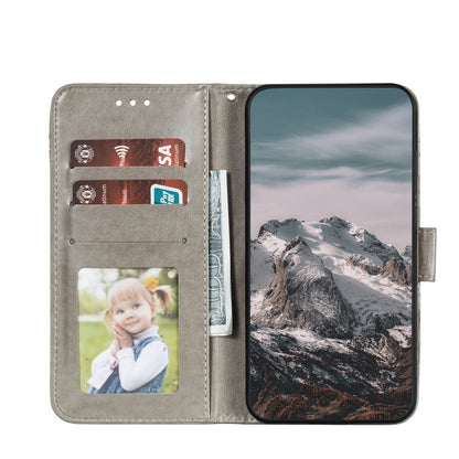 ELECTROPRIME For iPhone 15 Sun Mandala Embossing Leather Phone Case(Grey)