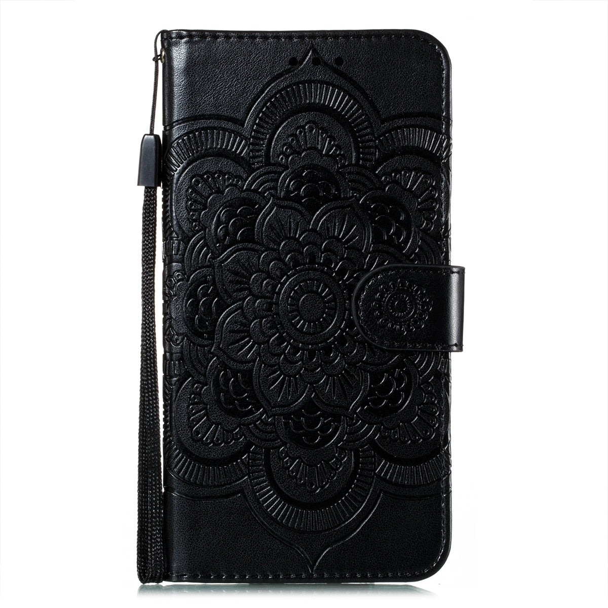 ELECTROPRIME For iPhone 15 Sun Mandala Embossing Leather Phone Case(Black)