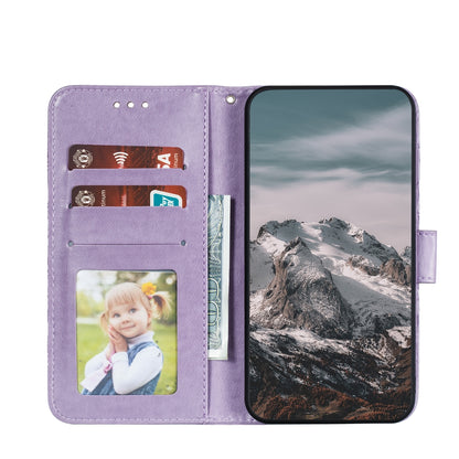 ELECTROPRIME For iPhone 15 Sun Mandala Embossing Leather Phone Case(Purple)