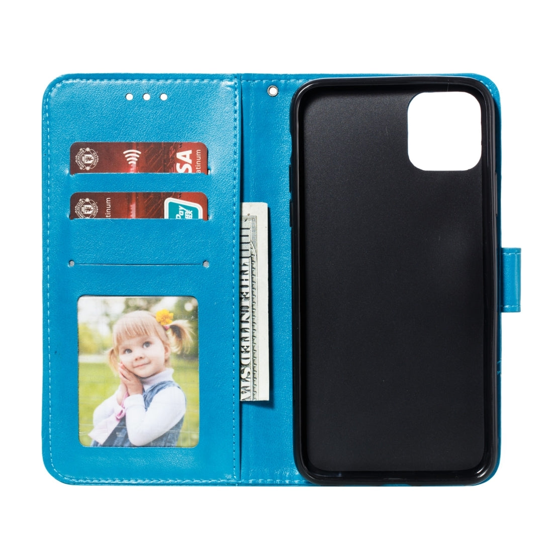 ELECTROPRIME For iPhone 15 Mandala Embossing Pattern Horizontal Flip Leather Phone Case(Blue)
