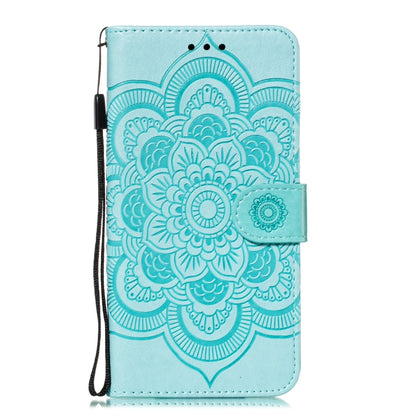 ELECTROPRIME For iPhone 15 Mandala Embossing Pattern Horizontal Flip Leather Phone Case(Green)