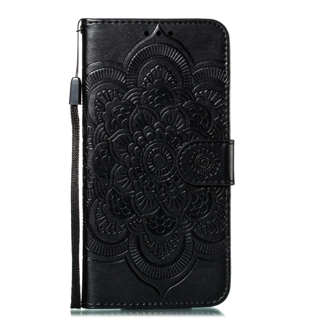 ELECTROPRIME For iPhone 15 Mandala Embossing Pattern Horizontal Flip Leather Phone Case(Black)