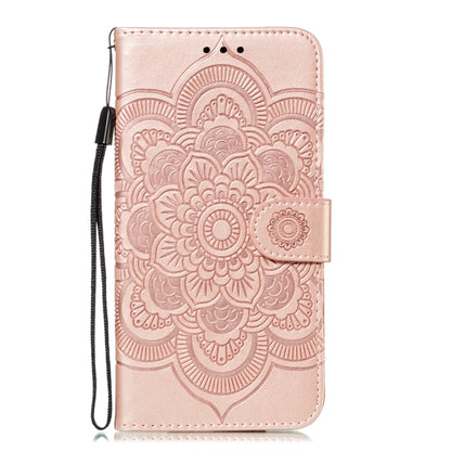 ELECTROPRIME For iPhone 15 Mandala Embossing Pattern Horizontal Flip Leather Phone Case(Rose Gold)