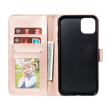 ELECTROPRIME For iPhone 15 Mandala Embossing Pattern Horizontal Flip Leather Phone Case(Rose Gold)