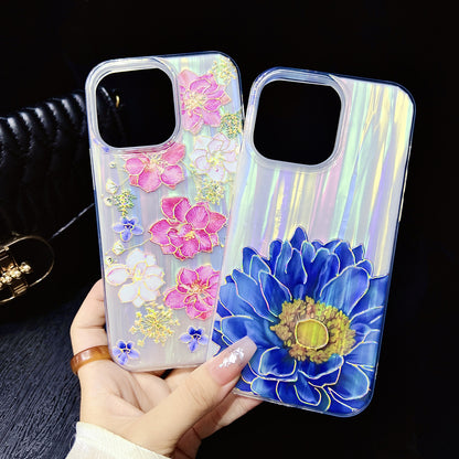 ELECTROPRIME For iPhone 15 Electroplated Color Film TPU + PC Phone Case(Sweet Love)
