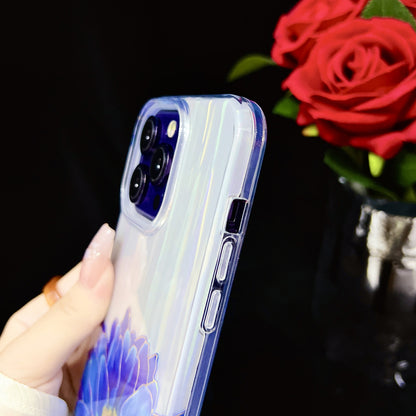 ELECTROPRIME For iPhone 15 Electroplated Color Film TPU + PC Phone Case(Gold Leaves)