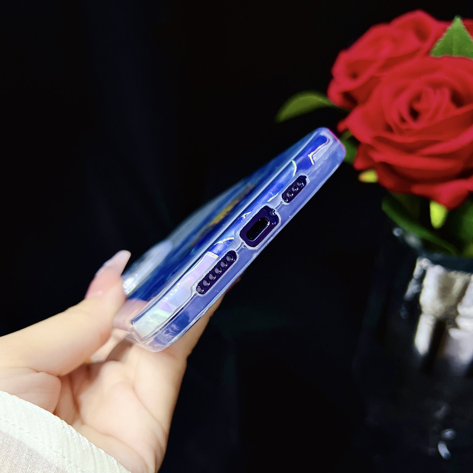 ELECTROPRIME For iPhone 15 Electroplated Color Film TPU + PC Phone Case(Sweet Love)
