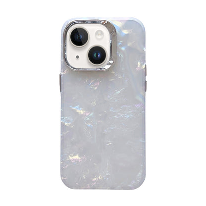 ELECTROPRIME For iPhone 15 Plus Gradient Shell Texture TPU + Acrylic IMD Phone Case(Silver)