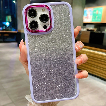 ELECTROPRIME For iPhone 15 Plus Gradient Glitter Electroplating Acrylic Phone Case(Light Purple)