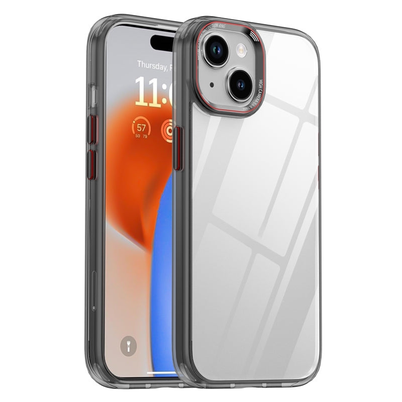 ELECTROPRIME For iPhone 15 iPAKY MG Series Transparent PC+TPU Phone Case(Transparent Black)