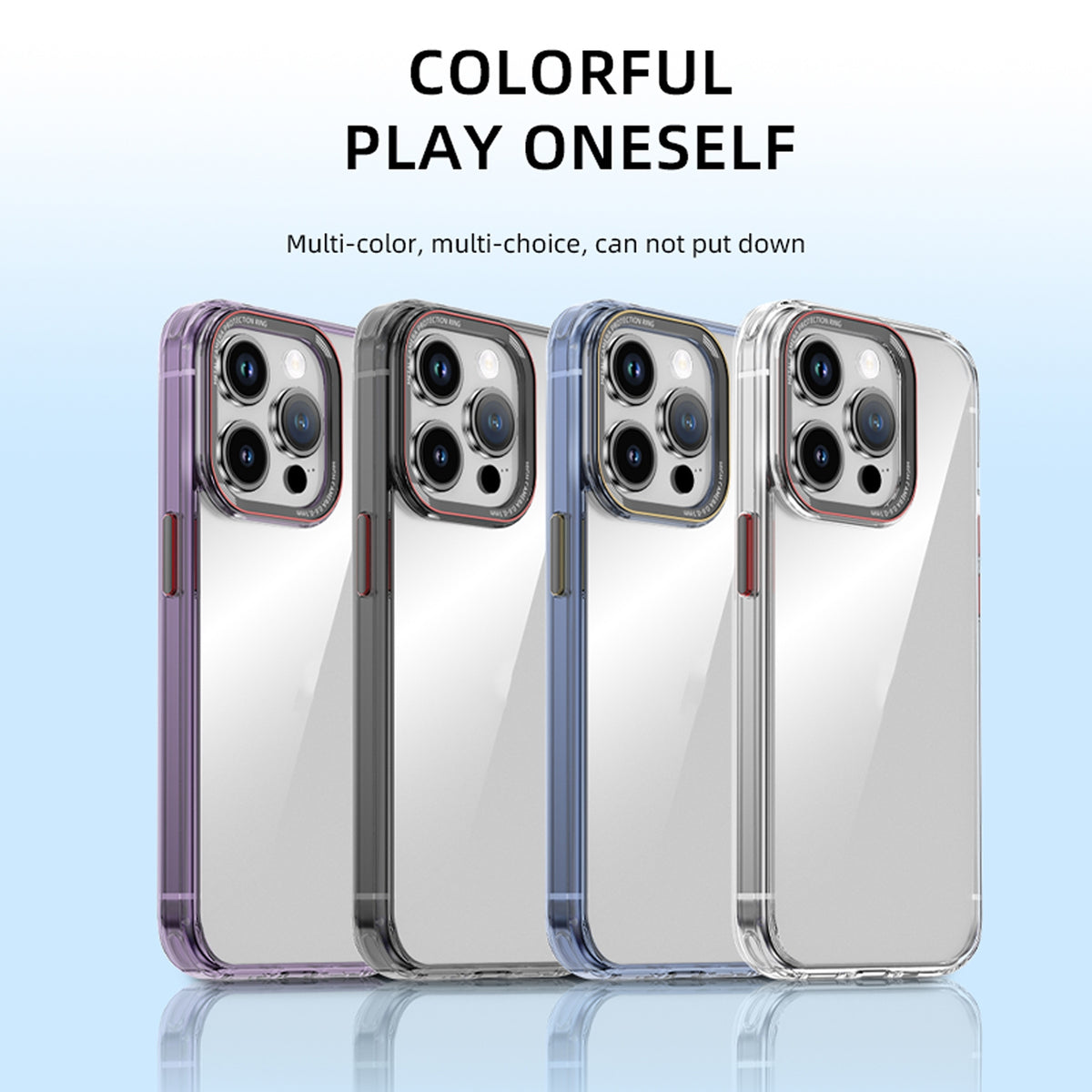 ELECTROPRIME For iPhone 15 Plus iPAKY MG Series Transparent PC+TPU Phone Case(Transparent)