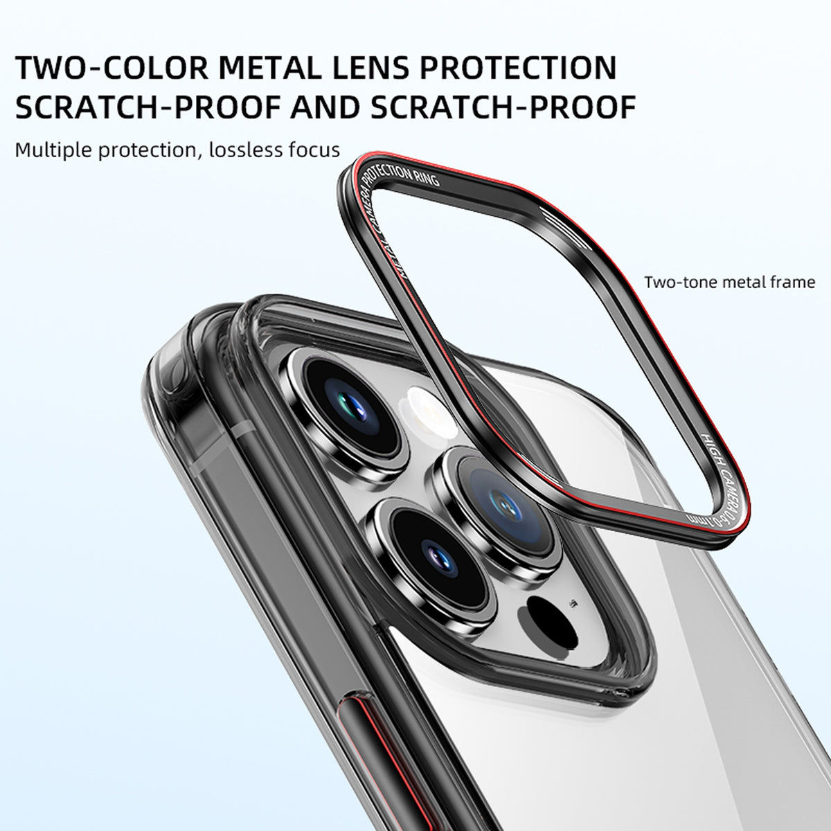 ELECTROPRIME For iPhone 15 Plus iPAKY MG Series Transparent PC+TPU Phone Case(Transparent)