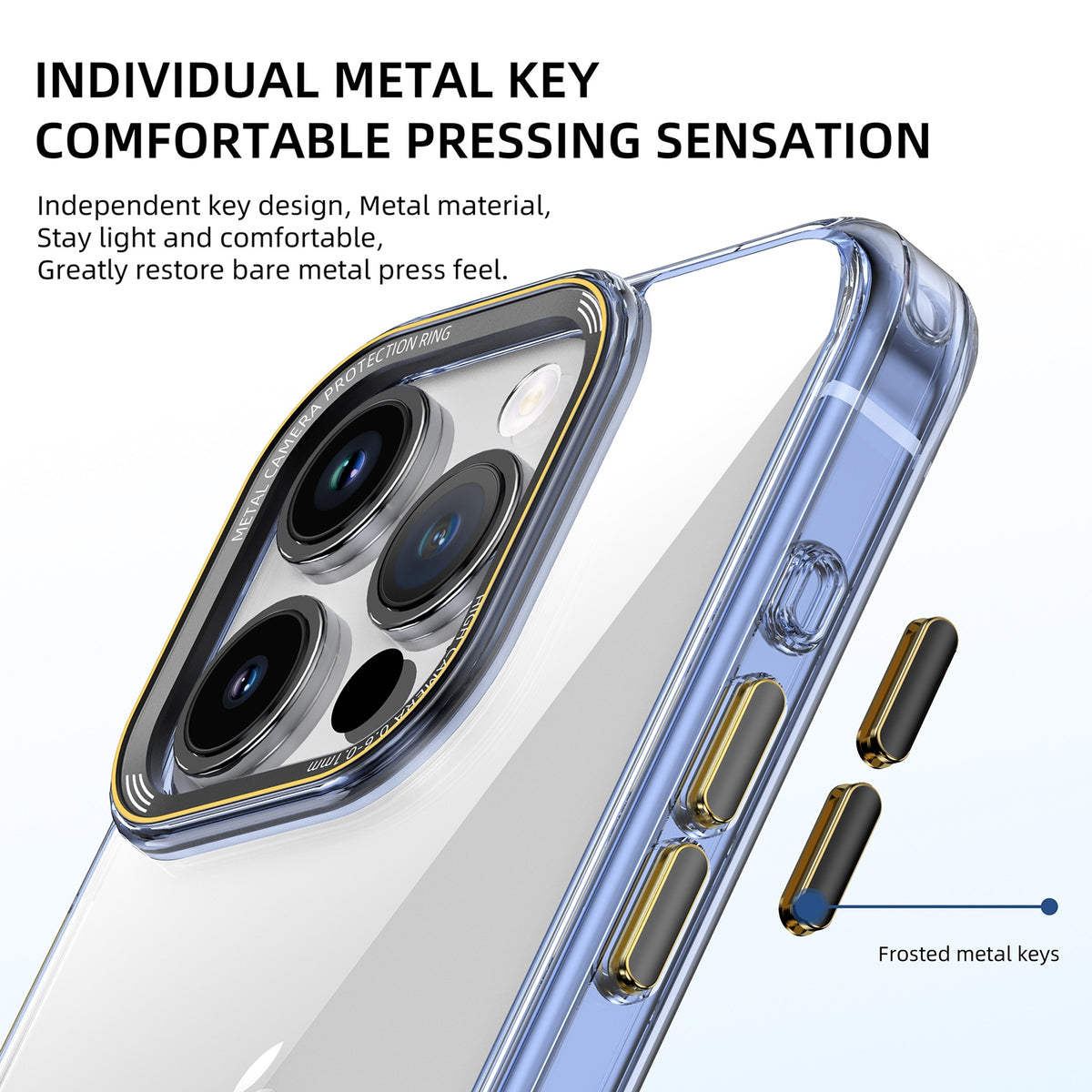 ELECTROPRIME For iPhone 15 Plus iPAKY MG Series Transparent PC+TPU Phone Case(Transparent)
