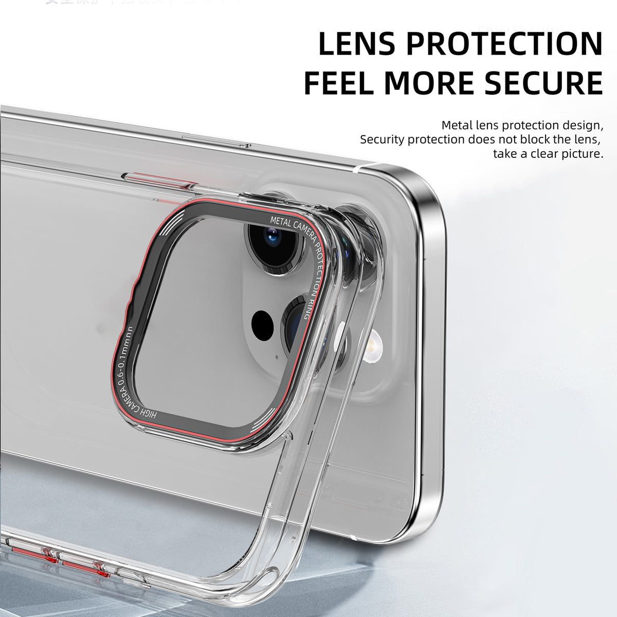 ELECTROPRIME For iPhone 15 Plus iPAKY MG Series Transparent PC+TPU Phone Case(Transparent)