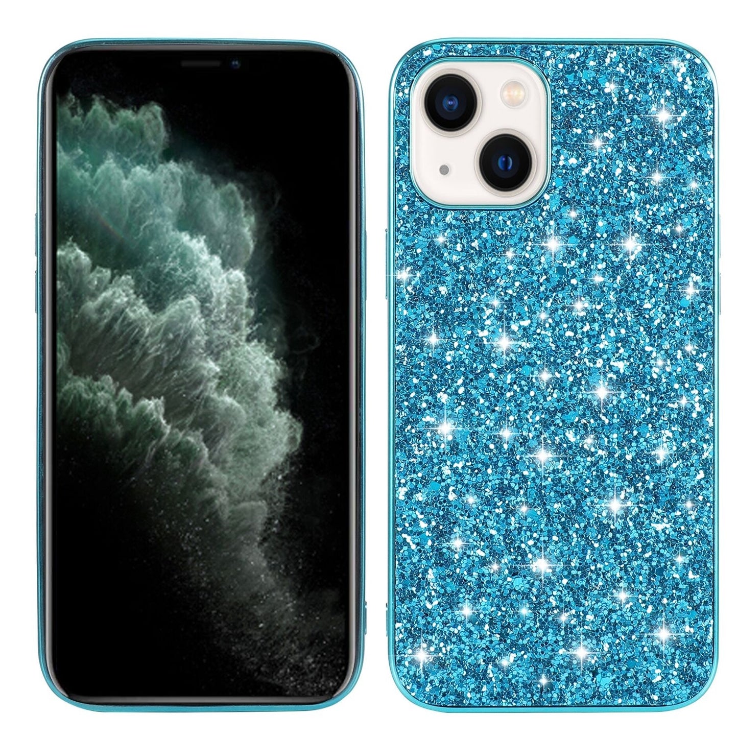 ELECTROPRIME For iPhone 15 Glitter Powder TPU Phone Case(Blue)