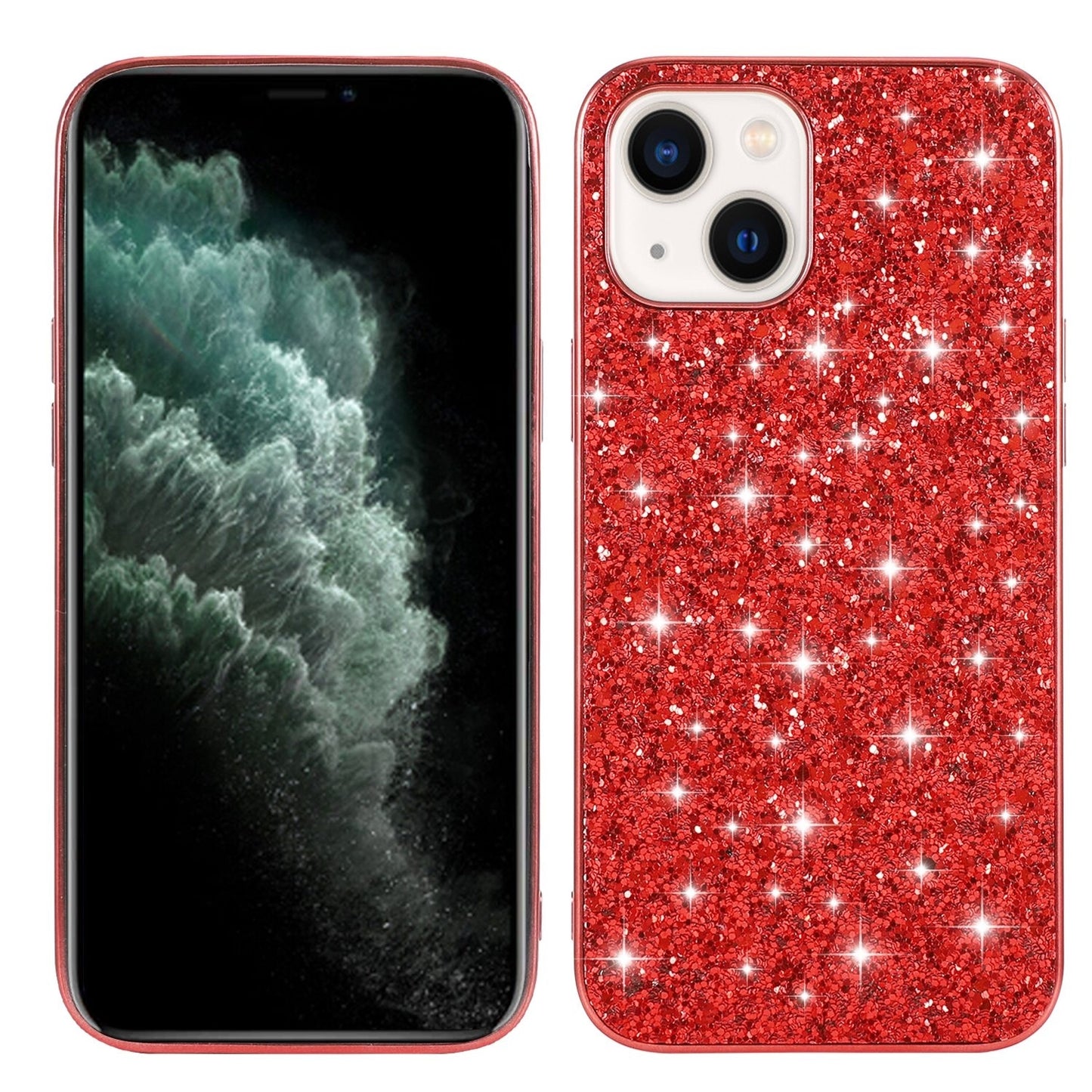 ELECTROPRIME For iPhone 15 Glitter Powder TPU Phone Case(Red)
