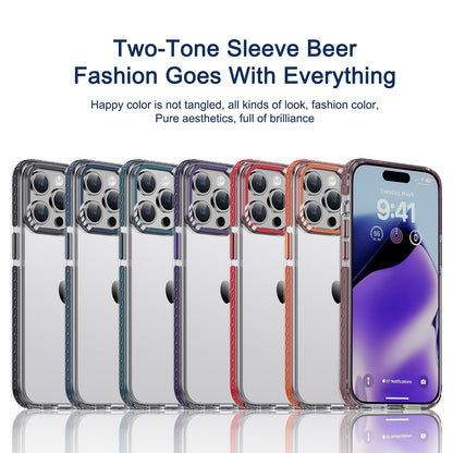 ELECTROPRIME For iPhone 15 iPAKY MT Series Transparent PC+TPU Phone Case(Blue)