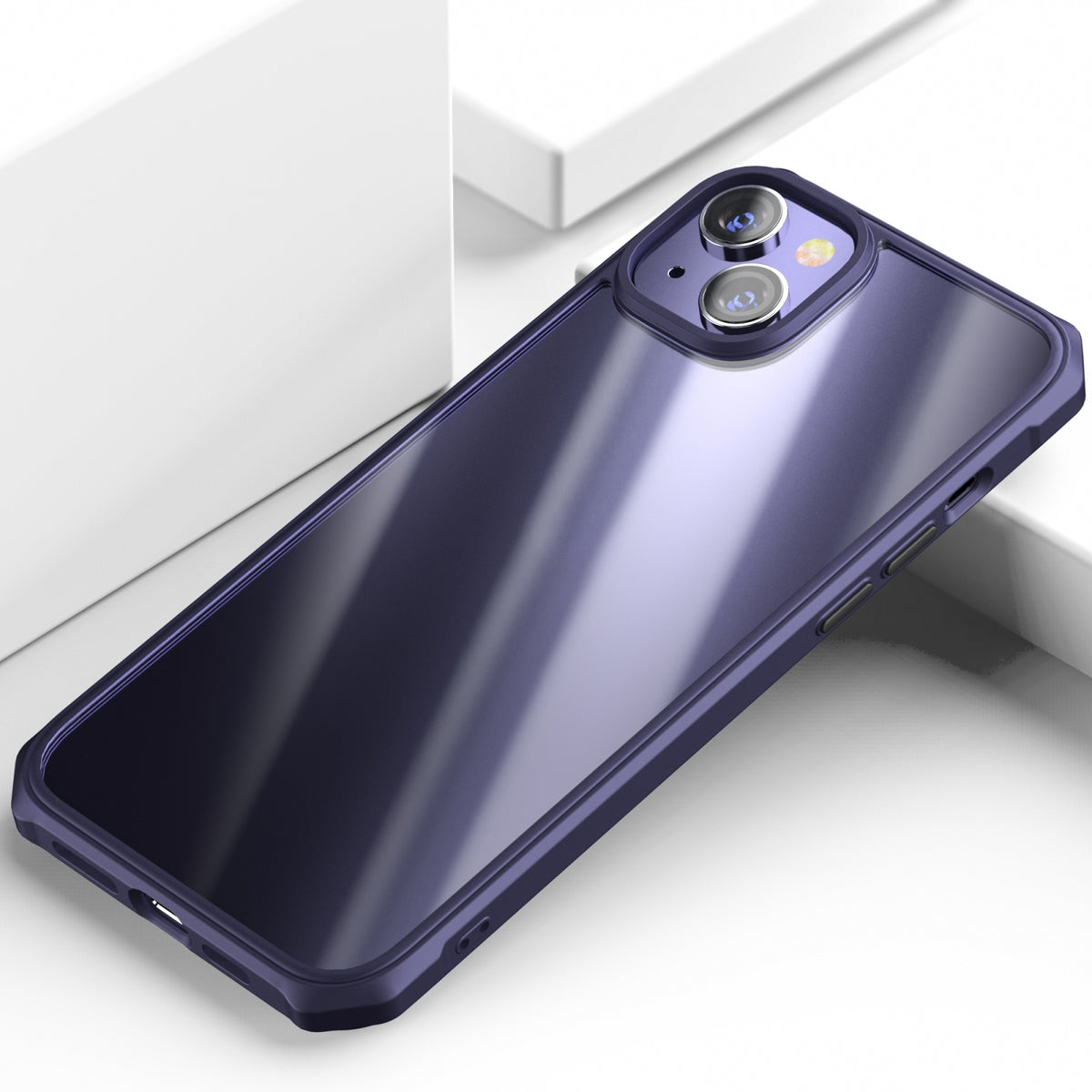 ELECTROPRIME For iPhone 15 Plus iPAKY Dawn Series Transparent PC+TPU Phone Case(Purple)