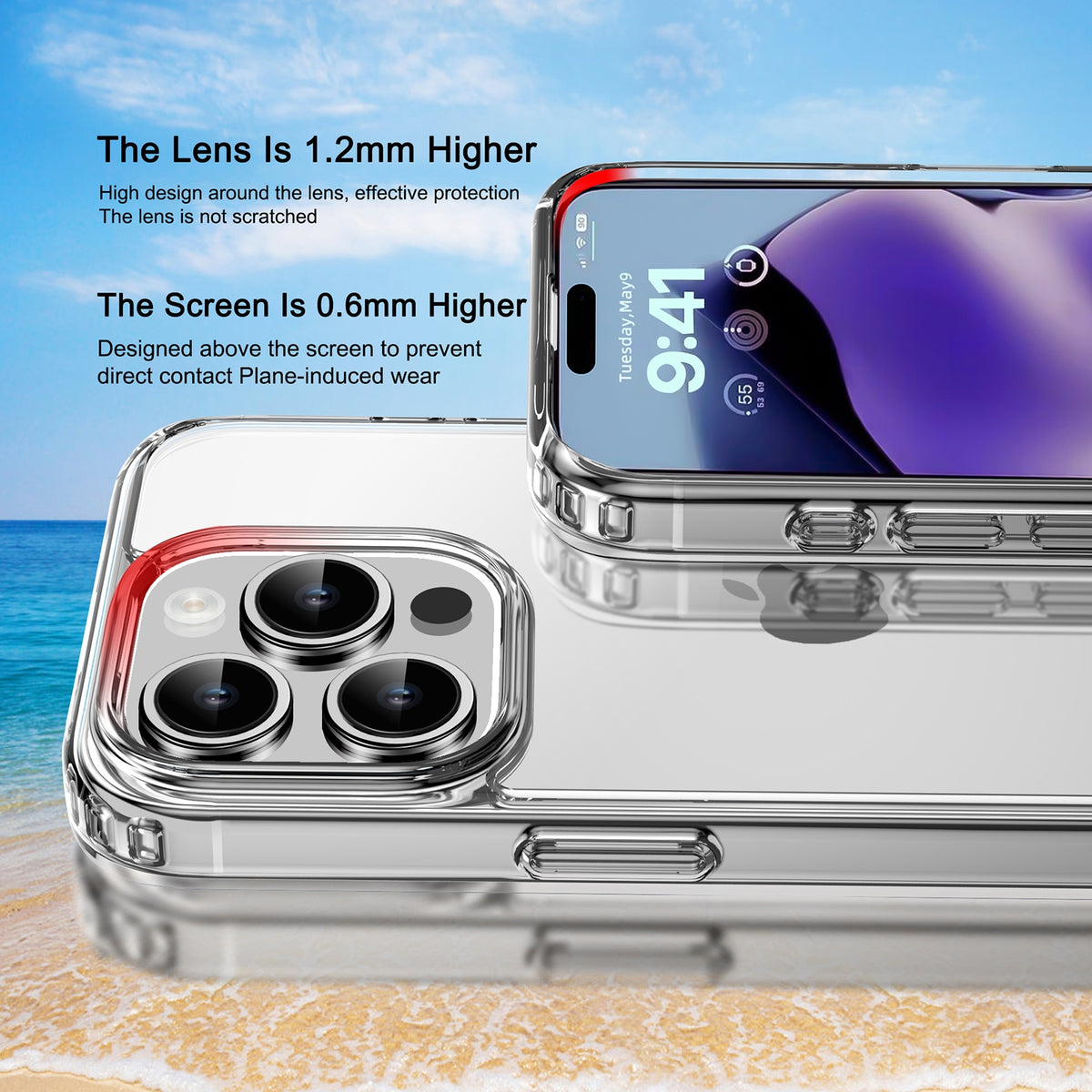 ELECTROPRIME For iPhone 15 Plus iPAKY XJ Series Transparent PC+TPU Phone Case