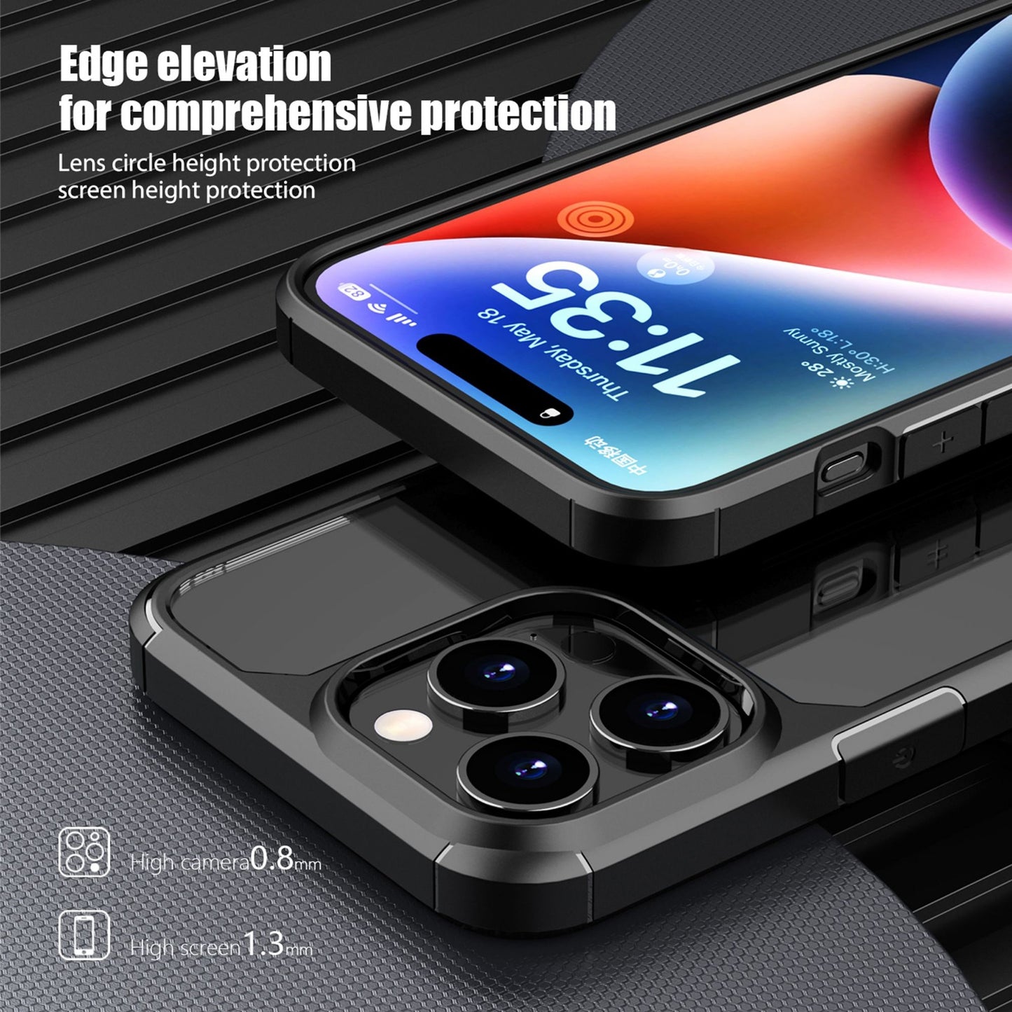 ELECTROPRIME For iPhone 15 iPAKY YJ Series Transparent PC+TPU Phone Case(Purple)
