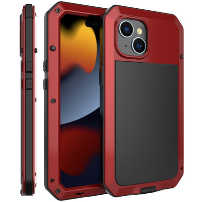 ELECTROPRIME For iPhone 15 Plus Shockproof Life Waterproof Dust-proof Metal + Silicone Phone Case(Red)