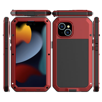 ELECTROPRIME For iPhone 15 Plus Shockproof Life Waterproof Dust-proof Metal + Silicone Phone Case(Red)