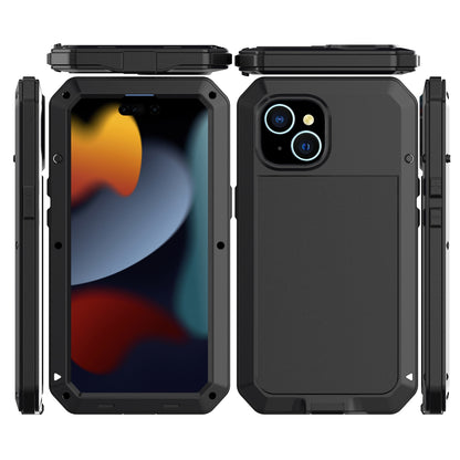 ELECTROPRIME For iPhone 15 Shockproof Life Waterproof Dust-proof Metal + Silicone Phone Case(Black)