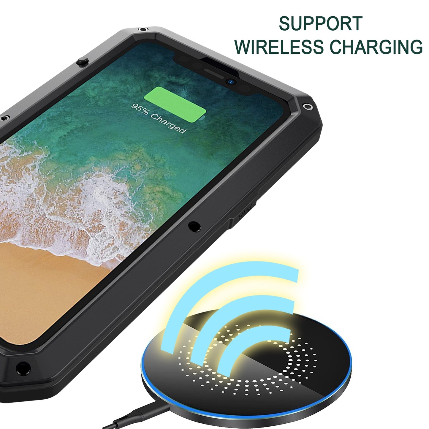 ELECTROPRIME For iPhone 15 Shockproof Life Waterproof Dust-proof Metal + Silicone Phone Case(Black)