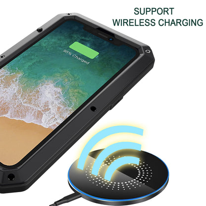ELECTROPRIME For iPhone 15 Shockproof Life Waterproof Dust-proof Metal + Silicone Phone Case(Black)