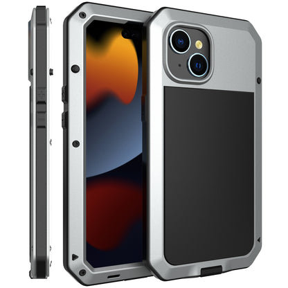 ELECTROPRIME For iPhone 15 Shockproof Life Waterproof Dust-proof Metal + Silicone Phone Case(Silver)