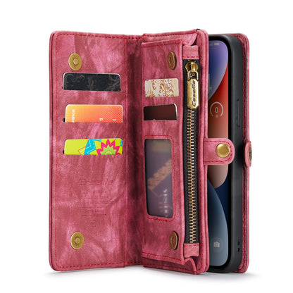 ELECTROPRIME For iPhone 15 Plus CaseMe 008 Detachable Multifunctional Leather Phone Case(Red)