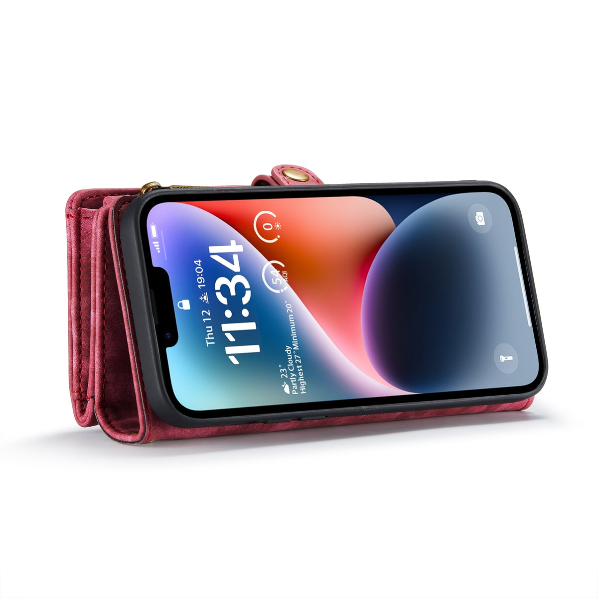 ELECTROPRIME For iPhone 15 Plus CaseMe 008 Detachable Multifunctional Leather Phone Case(Red)