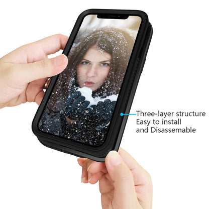 ELECTROPRIME For iPhone 15 Wave Pattern 3 in 1 Silicone + PC Phone Case(Black)
