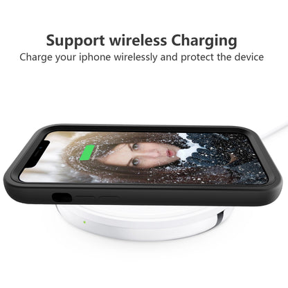 ELECTROPRIME For iPhone 15 Wave Pattern 3 in 1 Silicone + PC Phone Case(Black)