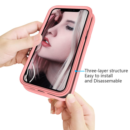 ELECTROPRIME For iPhone 15 Wave Pattern 3 in 1 Silicone + PC Phone Case(Rose Gold)