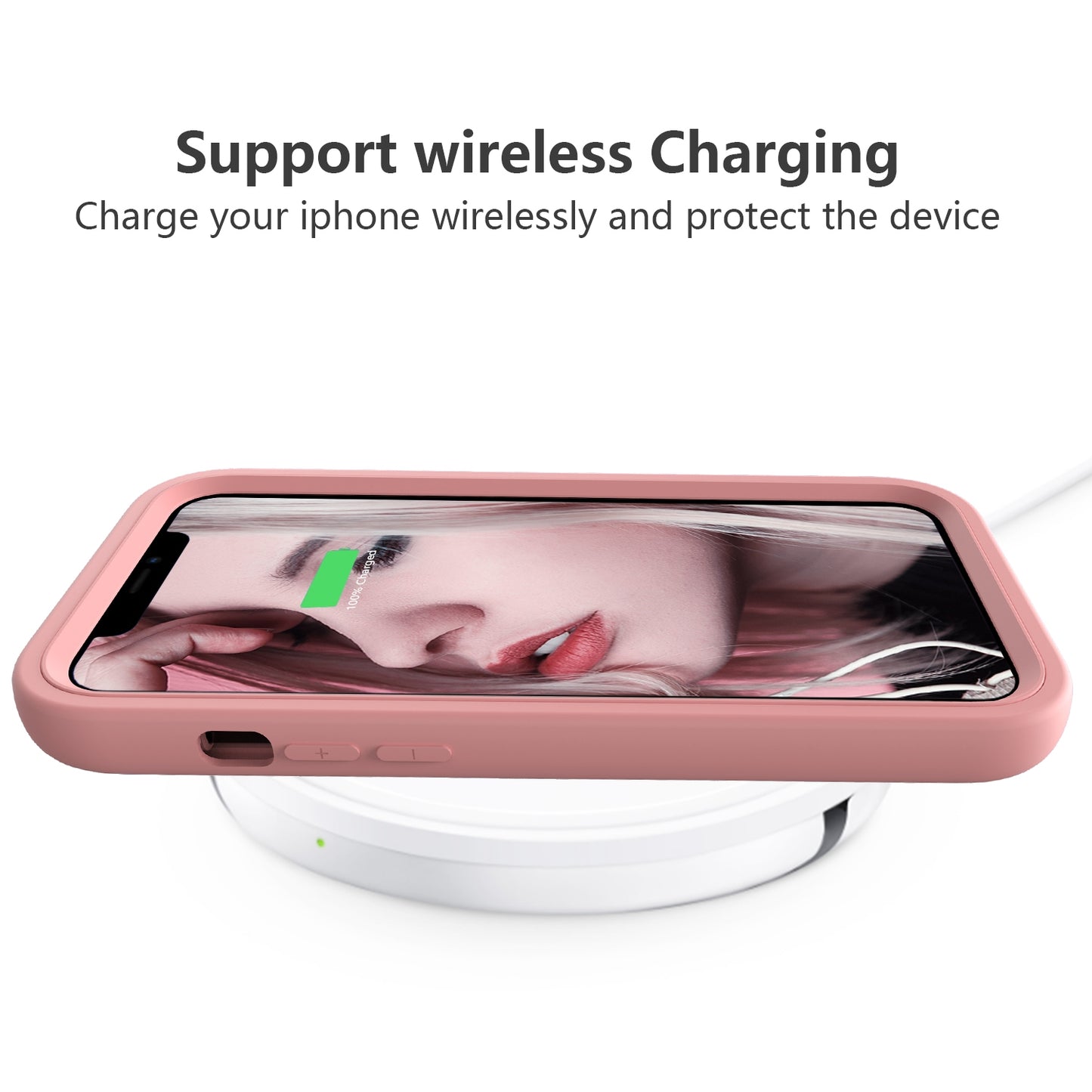 ELECTROPRIME For iPhone 15 Wave Pattern 3 in 1 Silicone + PC Phone Case(Rose Gold)