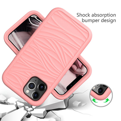 ELECTROPRIME For iPhone 15 Wave Pattern 3 in 1 Silicone + PC Phone Case(Rose Gold)