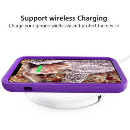 ELECTROPRIME For iPhone 15 Wave Pattern 3 in 1 Silicone + PC Phone Case(Purple)