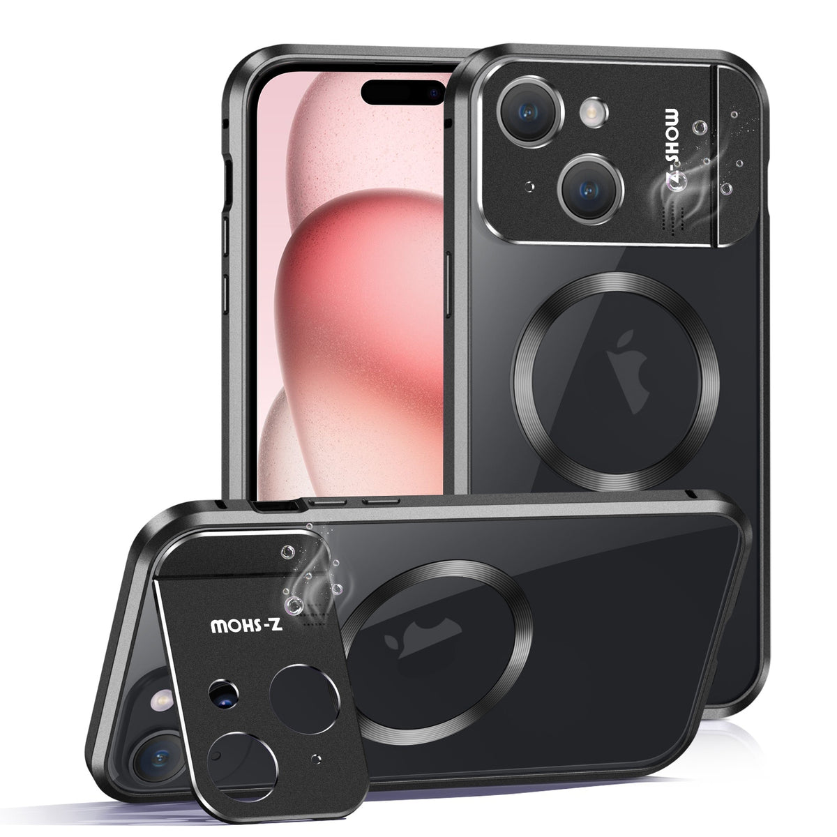 ELECTROPRIME For iPhone 15 Aromatherapy Holder Single-sided MagSafe Magnetic Phone Case(Black)