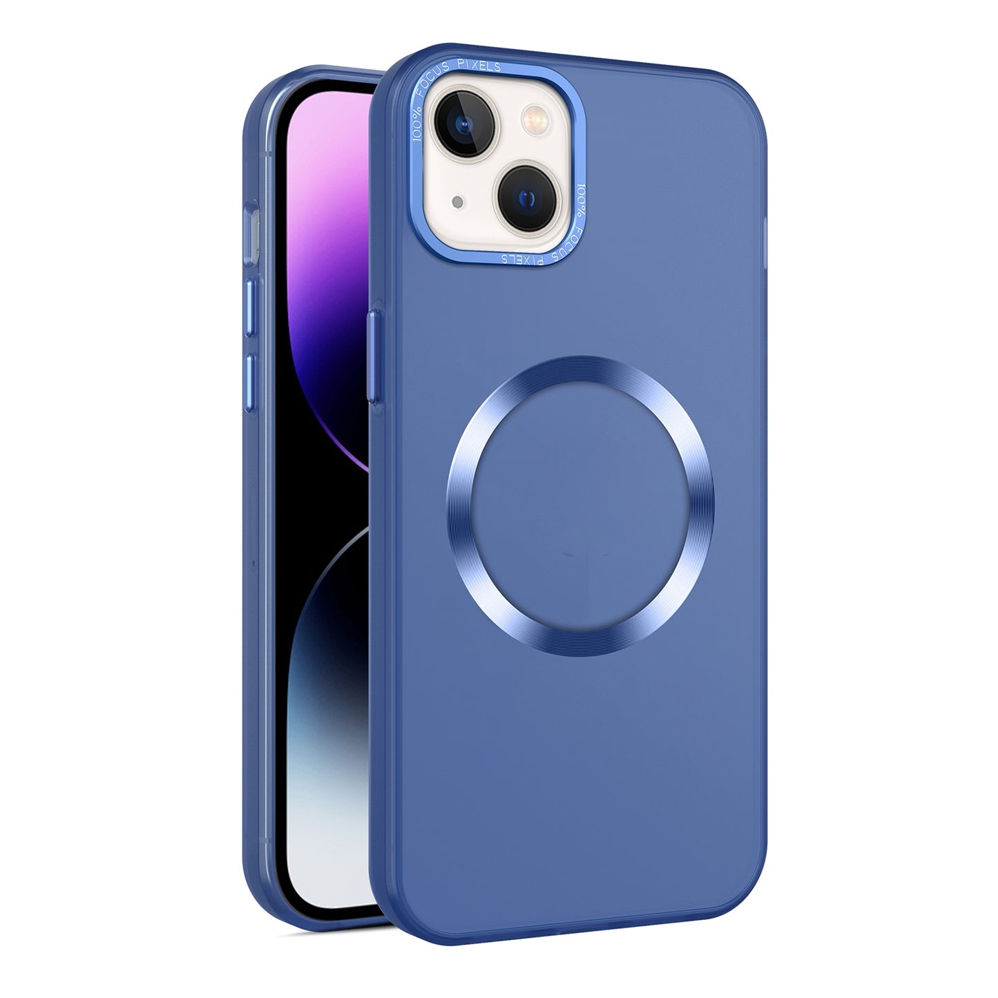 ELECTROPRIME For iPhone 15 CD Texture MagSafe Frosted Translucent Phone Case(Royal Blue)