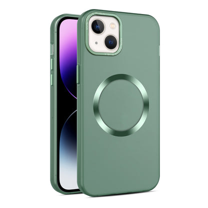 ELECTROPRIME For iPhone 15 CD Texture MagSafe Frosted Translucent Phone Case(Green)