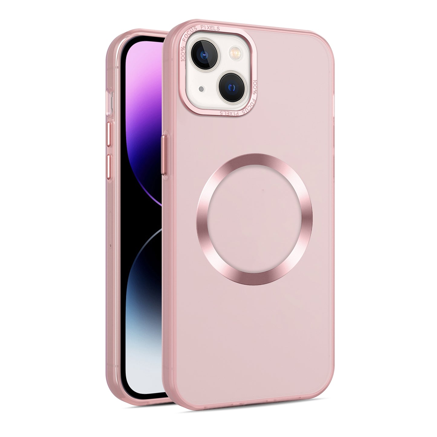ELECTROPRIME For iPhone 15 CD Texture MagSafe Frosted Translucent Phone Case(Pink)