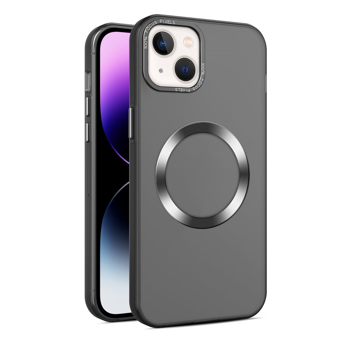 ELECTROPRIME For iPhone 15 CD Texture MagSafe Frosted Translucent Phone Case(Black)