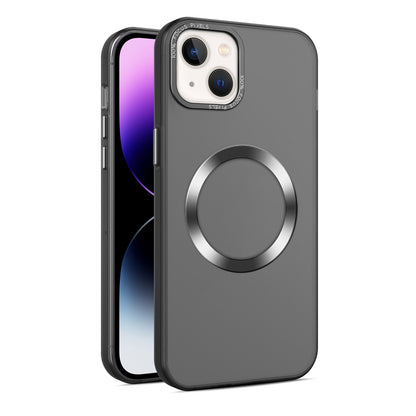 ELECTROPRIME For iPhone 15 CD Texture MagSafe Frosted Translucent Phone Case(Black)